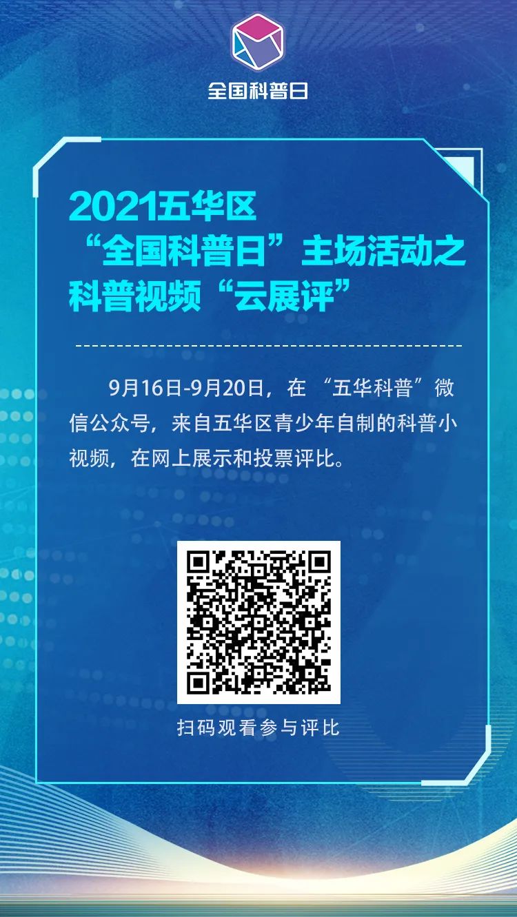五华区青少年自制科普小视频网上投票评比活动