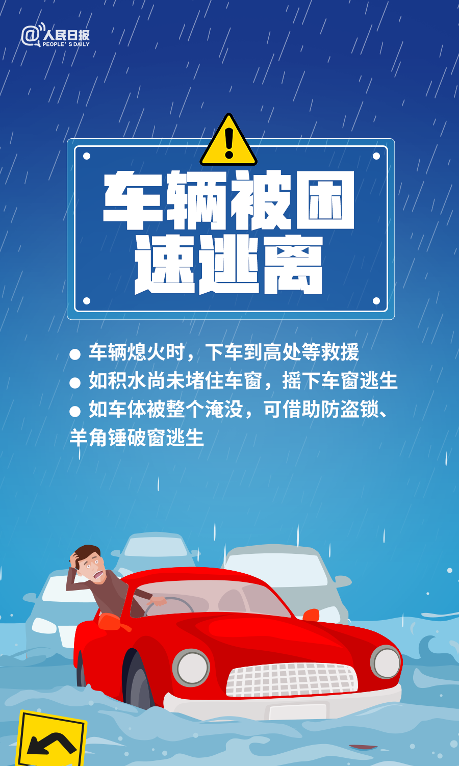 【知识图解】转存！暴雨天气10个安全指南，关键时刻能救命