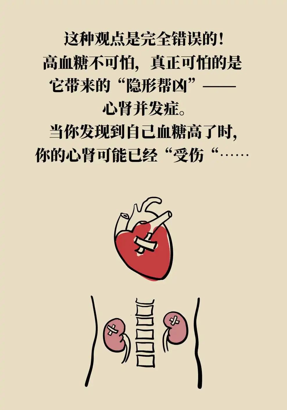 【健康图解】遇上“高糖”，警惕心肾“受伤”！